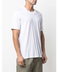 weißes T-Shirt mit einem Rundhalsausschnitt von Jil Sander