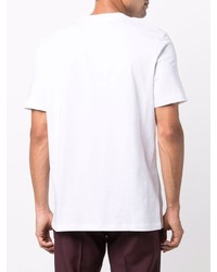 weißes T-Shirt mit einem Rundhalsausschnitt von Jil Sander