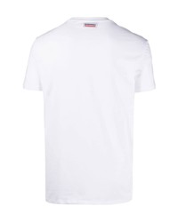 weißes T-Shirt mit einem Rundhalsausschnitt von DSQUARED2