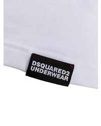 weißes T-Shirt mit einem Rundhalsausschnitt von DSQUARED2