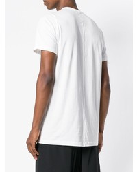 weißes T-Shirt mit einem Rundhalsausschnitt von Rick Owens