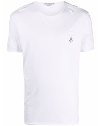 weißes T-Shirt mit einem Rundhalsausschnitt von Daniele Alessandrini