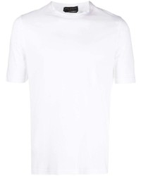 weißes T-Shirt mit einem Rundhalsausschnitt von Dell'oglio