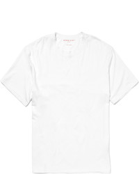 weißes T-Shirt mit einem Rundhalsausschnitt von Derek Rose