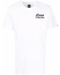 weißes T-Shirt mit einem Rundhalsausschnitt von Deus Ex Machina