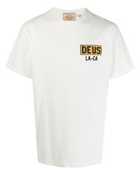 weißes T-Shirt mit einem Rundhalsausschnitt von Deus Ex Machina