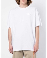 weißes T-Shirt mit einem Rundhalsausschnitt von Off-White