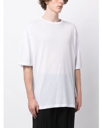 weißes T-Shirt mit einem Rundhalsausschnitt von Ann Demeulemeester