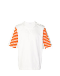weißes T-Shirt mit einem Rundhalsausschnitt von Dima Leu