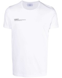 weißes T-Shirt mit einem Rundhalsausschnitt von Dondup