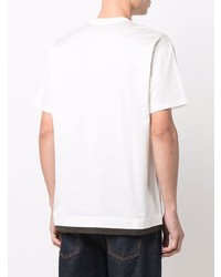 weißes T-Shirt mit einem Rundhalsausschnitt von Low Brand