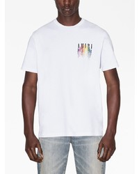 weißes T-Shirt mit einem Rundhalsausschnitt von Amiri