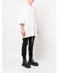 weißes T-Shirt mit einem Rundhalsausschnitt von Rick Owens DRKSHDW