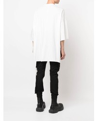 weißes T-Shirt mit einem Rundhalsausschnitt von Rick Owens DRKSHDW