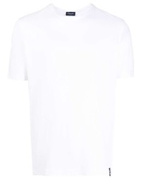 weißes T-Shirt mit einem Rundhalsausschnitt von Drumohr