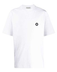 weißes T-Shirt mit einem Rundhalsausschnitt von Drôle De Monsieur