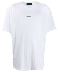 weißes T-Shirt mit einem Rundhalsausschnitt von DSQUARED2