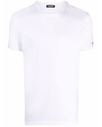 weißes T-Shirt mit einem Rundhalsausschnitt von DSQUARED2