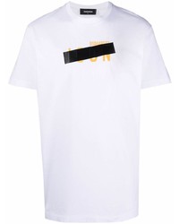 weißes T-Shirt mit einem Rundhalsausschnitt von DSQUARED2