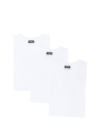 weißes T-Shirt mit einem Rundhalsausschnitt von DSQUARED2