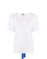 weißes T-Shirt mit einem Rundhalsausschnitt von Dvf Diane Von Furstenberg