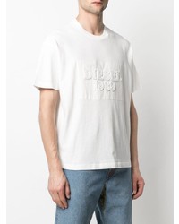 weißes T-Shirt mit einem Rundhalsausschnitt von Diesel