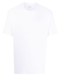 weißes T-Shirt mit einem Rundhalsausschnitt von Ea7 Emporio Armani