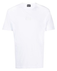 weißes T-Shirt mit einem Rundhalsausschnitt von Ea7 Emporio Armani