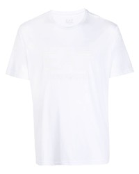 weißes T-Shirt mit einem Rundhalsausschnitt von Ea7 Emporio Armani