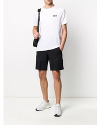 weißes T-Shirt mit einem Rundhalsausschnitt von Ea7 Emporio Armani