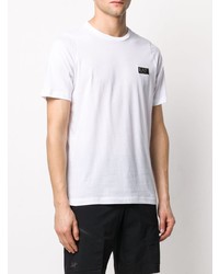 weißes T-Shirt mit einem Rundhalsausschnitt von Ea7 Emporio Armani