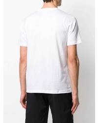 weißes T-Shirt mit einem Rundhalsausschnitt von Ea7 Emporio Armani