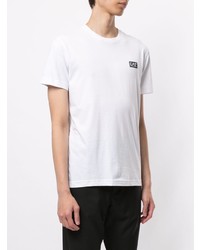 weißes T-Shirt mit einem Rundhalsausschnitt von Ea7 Emporio Armani