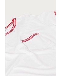 weißes T-Shirt mit einem Rundhalsausschnitt von edc by Esprit