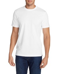 weißes T-Shirt mit einem Rundhalsausschnitt von Eddie Bauer