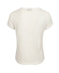 weißes T-Shirt mit einem Rundhalsausschnitt von Eight2Nine
