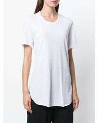 weißes T-Shirt mit einem Rundhalsausschnitt von Lost & Found Ria Dunn