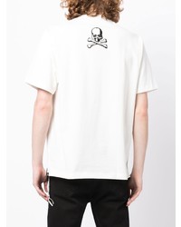 weißes T-Shirt mit einem Rundhalsausschnitt von Mastermind World