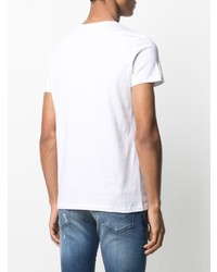 weißes T-Shirt mit einem Rundhalsausschnitt von Balmain