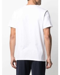 weißes T-Shirt mit einem Rundhalsausschnitt von MAISON KITSUNÉ