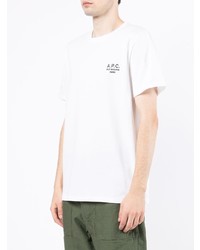 weißes T-Shirt mit einem Rundhalsausschnitt von A.P.C.