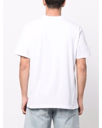 weißes T-Shirt mit einem Rundhalsausschnitt von MSGM