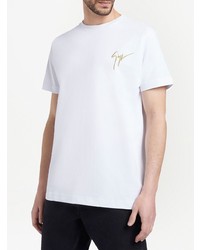 weißes T-Shirt mit einem Rundhalsausschnitt von Giuseppe Zanotti