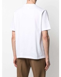 weißes T-Shirt mit einem Rundhalsausschnitt von Lanvin