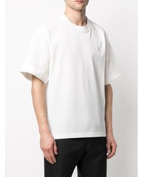 weißes T-Shirt mit einem Rundhalsausschnitt von Sacai