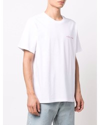 weißes T-Shirt mit einem Rundhalsausschnitt von Maison Labiche