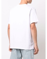 weißes T-Shirt mit einem Rundhalsausschnitt von Maison Labiche