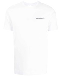 weißes T-Shirt mit einem Rundhalsausschnitt von Emporio Armani