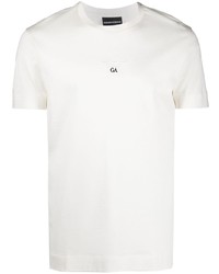 weißes T-Shirt mit einem Rundhalsausschnitt von Emporio Armani