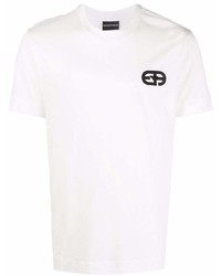 weißes T-Shirt mit einem Rundhalsausschnitt von Emporio Armani